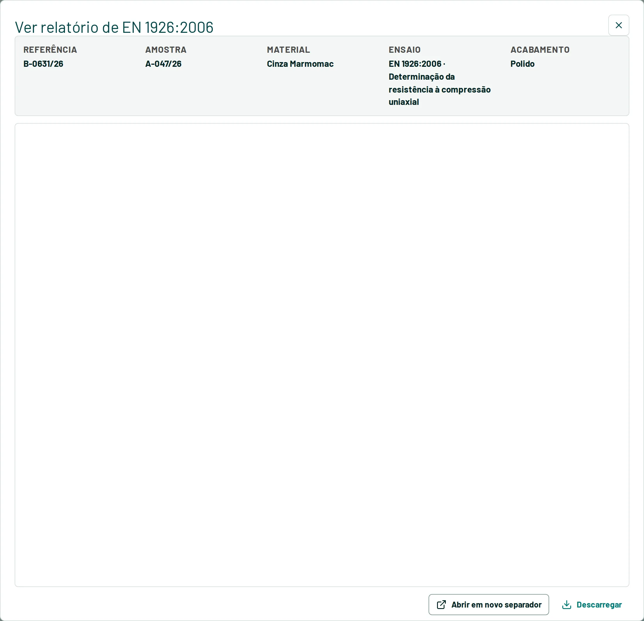Visualizador privado de um relatório