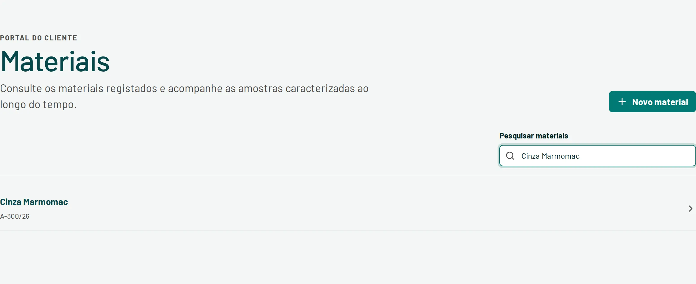 Material Cinza Marmomac na lista privada da Rocha Mestra